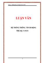 Luận văn Hệ thống thông tin di động thế hệ 3 UMTS