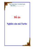 Đồ án Nghiên cứu mã Turbo