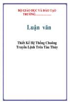 Luận văn Thiết kế hệ thống chuông truyền lệnh trên tàu thủy