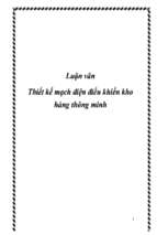 Luận văn Thiết kế mạch điện điều khiển kho hàng thông minh