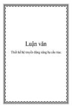 Luận văn Thiết kế hệ truyền động nâng hạ cầu trục.