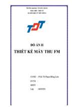 Đồ án Thiết kế máy thu FM