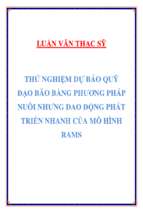 Luận văn Thử nghiệm dự báo quỹ đạo bão bằng phương pháp nuôi nhưng dao động phát triển nhanh của mô hình rams