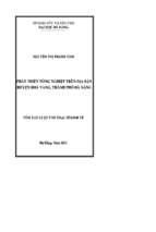 Tóm tắt luận văn Phát triển nông nghiệp trên địa bàn huyện Hoà Vang, thành phố Đà Nẵng