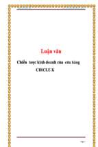 Luận văn Chiến lược kinh doanh của cửa hàng circle k