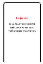 Đề tài Phát triển mô hình nhà cung ứng nội dung trên website ecomviet.vn