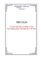 Tiểu luận So sánh giáo đại học Pháp và Việt Nam.Hướng phát triển giáo dục Việt Nam