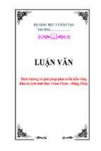 Luận văn Định hướng và giải pháp phát triển bền vững khu du lịch sinh thái Tràm Chim – Đồng Tháp