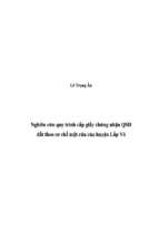 Nghiên cứu quy trình cấp giấy chứng nhận quyền sử dụng đất theo cơ chế một cửa của huyện Lấp Vò