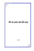 Đồ án chi tiết máy Đề 2 phương án 9