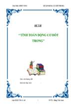 Đề tài Tính toán động cơ đốt trong