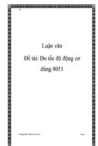 Đề tài Đo tốc độ động cơ dùng 8051