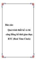 Đồ án Thiết kế và thi công Đồng hồ thời gian thực RTC (RealTime Clock)