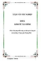 Giải pháp nhằm nâng cao hiệu quả sử dụng tài sản lưu động ở Công ty giầy Thượng Đình