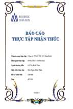 Báo cáo thực tập nhận thức tại Công ty TNHH thương mại - Dịch vụ Mai Khôi