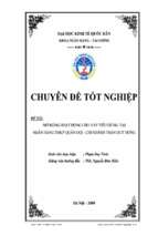 Chuyên đề Mở rộng hoạt động cho vay tiêu dùng tại ngân hàng thương mại cổ phần Quân đội chi nhánh Trần Duy Hưng