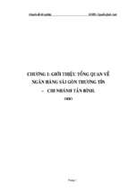 Chuyên đề Các giải pháp và kiến nghị nhằm đẩy mạnh hoạt động nhờ thu trong thanh toán quốc tế tại ngân hàng Sài Gòn Thương Tín chi nhánh Tân Bình