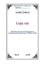 Luận văn Hoàn thiện tổ chức công tác kế toán doanh thu và xác định kết quả kinh doanh tại công ty TNHH May Việt Hàn