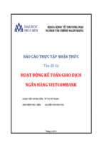 Hoạt động kế toán giao dịch ngân hàng Vietcombank