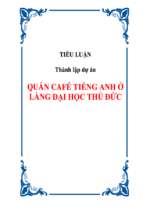 Tiểu luận Quán café tiếng Anh ở làng đại học Thủ Đức