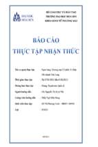 Báo báo thực tập nhận thức tại ngân hàng thương mại cổ phần Á Châu chi nhánh Văn Lang