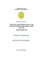 Khóa luận Tiềm năng thị trường cho vay du học đối với học sinh trường THPT Chuyên Thoại - Ngọc Hầu