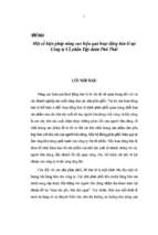 Một số biện pháp nâng cao hiệu quả hoạt động bán lẻ tại Công ty Cổ phần Tập đoàn Phú Thái