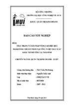 Đề tài Thực trạng và giải pháp nâng cao hiệu quả marketing cho sản phẩm tại công ty dệt may xuất khẩu thành công tại Thái Bình