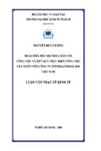 Luận văn Đo lường mức độ thỏa mãn với công việc và kết quả thực hiện công việc của nhân viên công ty International SOS Việt Nam