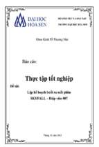 Đề tài Lập kế hoạch buổi ra mắt phim SKYFALL - Điệp viên 007