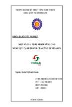 Khóa luận Một số giải pháp nhằm nâng cao năng lực cạnh tranh của công ty VINASUN