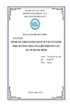 Tiểu luận Đánh giá chất lượng dịch vụ vận tải hành khách công cộng của liên hiệp htx vận tải tp Hồ Chí Minh