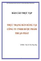 Thực trạng bán hàng tại công ty TNHH dược phẩm Thuận Phát