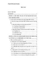 Chuyên đề Mô hình đánh giá khả năng nợ xấu trong cho vay vốn doanh nghiệp