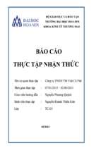 Báo cáo Thực tập nhận thức tại Công ty TNHH thương mại Việt Cà Phê