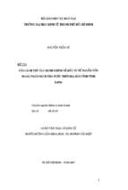 Luận văn Cải cách thủ tục hành chính vê đầu tư nguồn vốn ngoài ngân sách Nhà nước trên địa bàn tỉnh Vĩnh Long