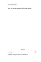 Đề tài Hoạt động kinh doanh lưu trú trong kinh doanh khách sạn