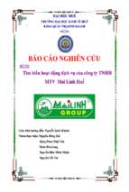 Đề tài Tìm hiểu hoạt động dịch vụ của công ty TNHH MTV Mai Linh Huế