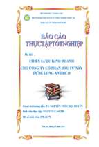 Đề tài Chiến lược kinh doanh cho công ty cổ phần đầu tư xây dựng Long An IDICO
