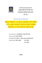 Hoạt động và quá trình làm việc của một nhân viên hành chính phòng tuyển dụng nhân sự