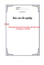 Đề tài Một số giải pháp thúc đẩy hoạt động xuất khẩu ở công ty dâu tằm tơ I - Hà Nội