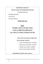 Tiểu luận Tìm hiểu chiến lược phát triển và đưa ra điểm yếu, điểm mạnh của công ty cổ phần tập đoàn Hoa Sen