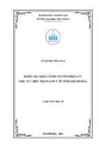 đánh giá chất lượng nguồn nhân lực khu vực điều trị ngành y tế tỉnh khánh hòa