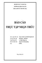 Báo cáo Thực tập nhận thức tại công ty dịch vụ lữ hành saigontourist