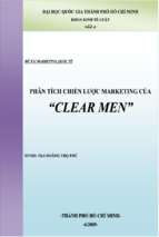 Phân tích chiến lược marketing của “Clear men”