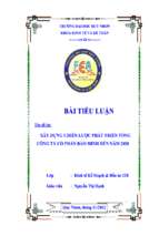 Đề tài Xây dựng chiến lược phát triển tổng công ty cổ phần Bào Minh đến năm 2020