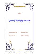 Quản trị hoạt động sản xuất