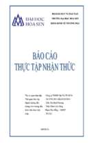 Báo cáo thực tập hận thức tại Công ty TNHH vận tải TP Hồ Chí Minh