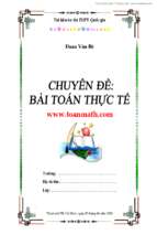 Chuyên đề bài toán thực tế   