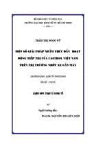 Luận văn Một số giải pháp nhằm thúc đẩy hoạt động tiếp thị của Castrol Việt Nam trên thị trường nhớt xe gắn máy